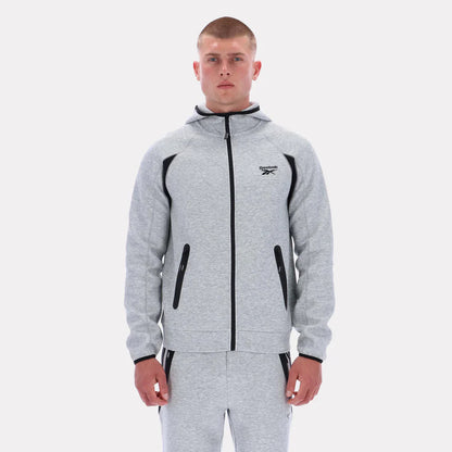 Men's Reebok Contrast Panel Zip Hoodie