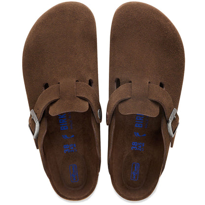 Birkenstock Womens Boston Soft Footbed Sandals - Carafe Suede