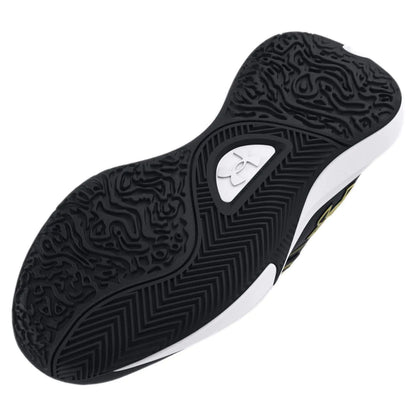 Big Kids' Under Armo Lockdown 7 Basketball Shoes "Black Metallic Gold"