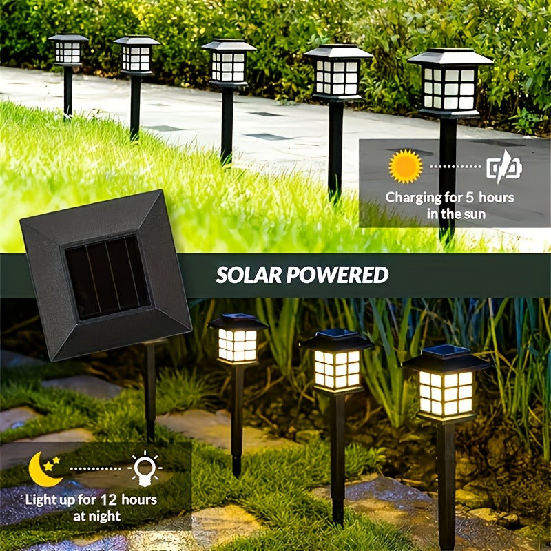 24pcs Solar Outdoor Lights, IP54 Wateproof Street Lights, LED Landscape Garden Lights, Ideal for Paths, Driveways, Patios, Perfect for Thanksgiving, Christmas, And Father's Day Gifts Available In 12/6pcs Random Colors Only