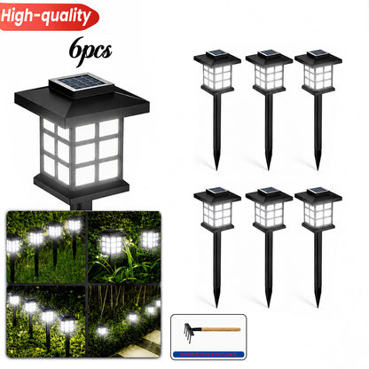 24pcs Solar Outdoor Lights, IP54 Wateproof Street Lights, LED Landscape Garden Lights, Ideal for Paths, Driveways, Patios, Perfect for Thanksgiving, Christmas, And Father's Day Gifts Available In 12/6pcs Random Colors Only