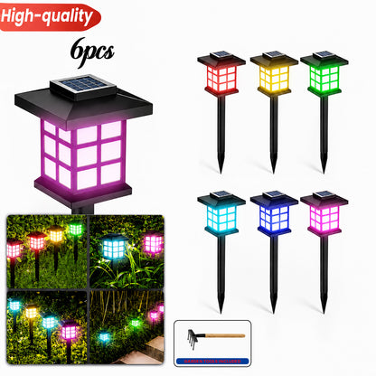 24pcs Solar Outdoor Lights, IP54 Wateproof Street Lights, LED Landscape Garden Lights, Ideal for Paths, Driveways, Patios, Perfect for Thanksgiving, Christmas, And Father's Day Gifts Available In 12/6pcs Random Colors Only