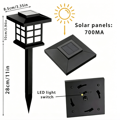 24pcs Solar Outdoor Lights, IP54 Wateproof Street Lights, LED Landscape Garden Lights, Ideal for Paths, Driveways, Patios, Perfect for Thanksgiving, Christmas, And Father's Day Gifts Available In 12/6pcs Random Colors Only