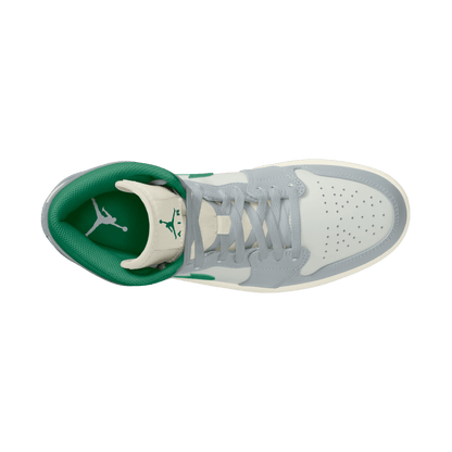 Men's Air Jordan 1 Mid "Summit White Lucky Green"