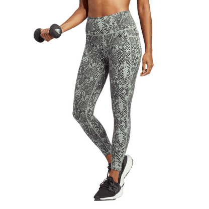 Women's Adidas Stash Pocket Training Animal Print 7/8 Leggings