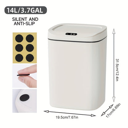Hands-Free Smart Trash Can with Motion, Sealing Lid & Odor-Blocking Technology, Touchless Operation for /Office//Bathroom, Trash Bin (Easy Clean, Durable Design)